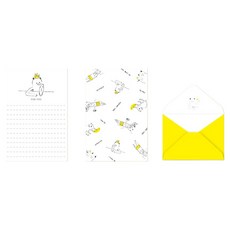 양지사 더스페셜 미니 편지지 세트, 고양이, 1세트
