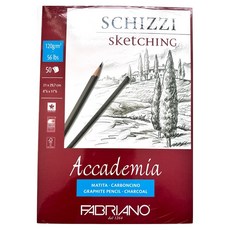 파브리아노 아카데미아 스케치북 41122129 SKETCHING TOP SIDE 120g AC02, A4, 1개, 50매