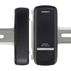 Dreamlock 玻璃門專用密碼鎖 玻璃門用黑色鎖扣
