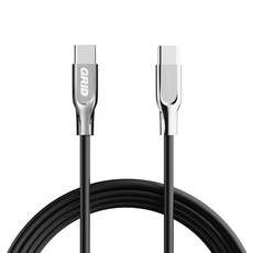 VENDICT Type-C to Type-C 240W 超高速充電矽膠線材 GRID, 1個, 黑色, 1m