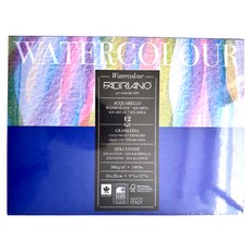 파브리아노 뉴워터칼라스케치북 17312432-1SIDE GLUED PADS 300g NW06, 상세페이지 참조, 12매, 1개