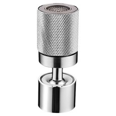 Kyhome 晶鑽萬向旋轉水龍頭延伸器 水龍頭防濺起泡器 節水器 龍頭增壓器 晶鑽銀色, 1個