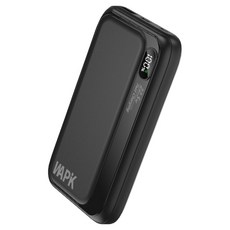 와피크 PD 22.5W 고속충전 일체형 보조배터리 10000mAh, M1, 블랙