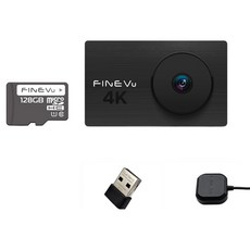 파인뷰 X4K UHD 블랙박스 고객직접설치, 128GB, 후방 카메라 + 거치대 + Micri SD 카드 + GPS + BT 와이파이 동글 + 전원 케이블 + 후방 케이블 + 사용자 매뉴얼
