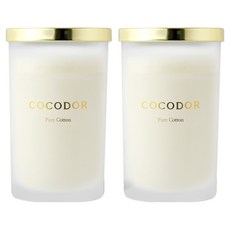 코코도르 소이캔들 L, 퓨어코튼, 500g, 2개 퓨어코튼, 500g, 2개