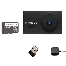 파인뷰 X4K UHD 블랙박스 고객직접설치, 64GB, 후방 카메라 + 거치대 + Micro SD 카드 + 전원케이블 + 후방케이블 + 사용자 매뉴얼 + GPS + BT 와이파이 동글