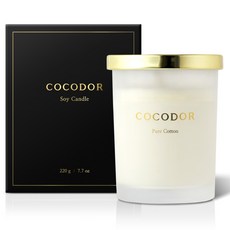 코코도르 소이캔들 M, 퓨어코튼, 220g, 1개