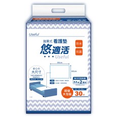 RelaCare 悠適活 拋棄式護理保潔墊, 90 x 60cm, 1套, 30片