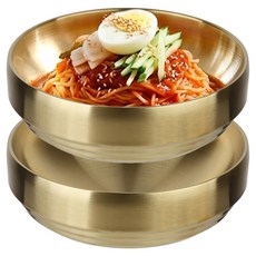 플라라 티타늄 더블월 면기 19cm, 골드, 2개