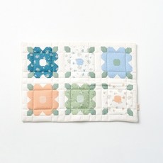 모던하우스 L 플라워 패치워크 멀티퀼트 테이블 매트, 혼합색상, 1개, 35 x 50 cm
