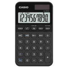 카시오 예쁜 미니 휴대용 계산기 SL-310YC, 1개, 블랙