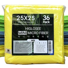 HIGLOSEE 多用途超細纖維迷你洗車萬用毛巾 3款 x 12入組 25 x 25 cm