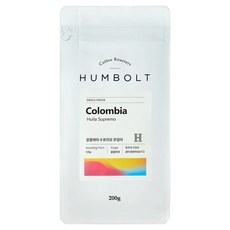 HUMBOLT 哥倫比亞薇拉特級咖啡豆, 全豆(未研磨), 200g, 1個