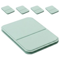 코레시스 접이식 휴대용 가죽 탁상거울 미니 가죽 거울 7 x 10.5 cm 5p, 그린