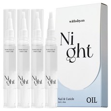 위드샨 나이트 케어 큐티클 네일 오일펜 4p, 1개, 16ml, 나이트 케어 4개, 4ml