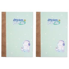 OXFORD 노트 하드커버 주간플래너 96매, 그린, 2개