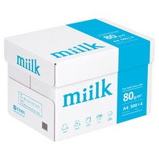 Miilk 복사용지 80g, A4, 2000개