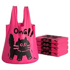 Homgarek OMG 粉紅貓咪塑膠袋 50入