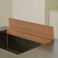 LEAVES 黏貼式矽膠水槽加高擋水板 防縫隙型 59 x 12 cm, 桃花心木色, 1個