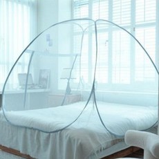 버그넷 210메쉬 원터치 침대 모기장 BMN001, 화이트