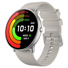 와피크 AMOLED 대화면 원형 한글판 통화가능 블루투스 스마트워치 Y6, GPS + 블루투스, 3.6cm, 실버