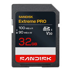 SanDisk 晟碟 2026新款 Extreme PRO SDXC U3 記憶卡 UHS-I V30 100MB/s(R)/90MB/s(W), 1個, 32GB