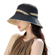 Kyhome 女款戶外百搭遮陽漁夫帽/大帽簷防曬帽/遮光防風太陽帽