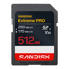 SanDisk 晟碟 2026新款 Extreme PRO SDXC U3 記憶卡UHS-I V30 250MB/s(R)/170MB/s(W), 1個, 512GB