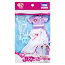 TAKARA TOMY Licca 莉卡娃娃 醫生及護士服裝組 LA17579, 混和顏色, 1個