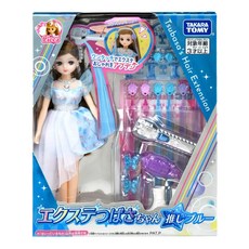 TAKARA TOMY Licca 莉卡娃娃 接髮變髮粉藍偶像小翼 LA91469, 混和顏色, 1個