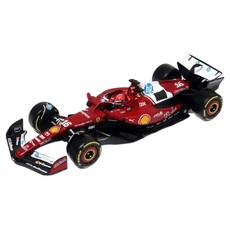 브라고 1:43 F1 레이싱카 페라리 SF25 16번 샤를 르끄레르 + 아크릴 케이스 세트, 혼합색상, 1세트