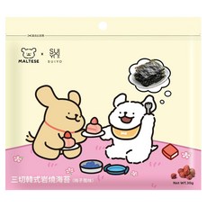 SUIYO 線條小狗 三切韓式岩燒海苔 梅子風味, 30g, 1個