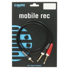 KLOTZ 3.5 TRS to 5.5 2TS Y 케이블 스테레오 분배 오디오 케이블 3m, 블랙, 1개, AY5