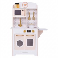 teamson kids 小廚師桑托斯復古玩具廚房, 粉橘色, 1套