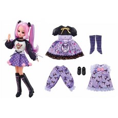 TAKARA TOMY Licca 莉卡娃娃 暗黑酷洛米豪華服裝組 DX LA91419, 混和顏色, 1套