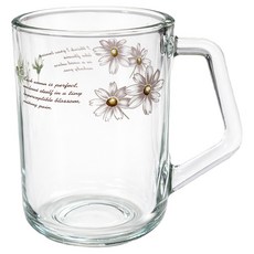 바칠레 편안한 손잡이 머그컵 350ml, 웨딩 플라워, 1개