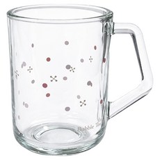 바칠레 편안한 손잡이 머그컵 350ml, 버블티 보라, 1개