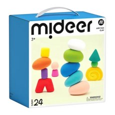 mideer 輕泥樂粘土 24色, 混和顏色, 1kg, 1套