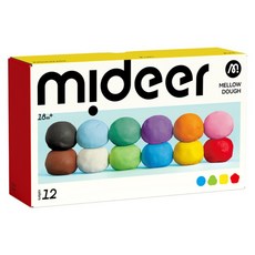 mideer 麥樂彩泥 12色, 混和顏色, 1kg, 1套