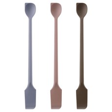 WAGENSTEIGER 白金矽膠兩用刮刀湯匙3件組, 淡藍色, 玫瑰粉, 可可色, 1套
