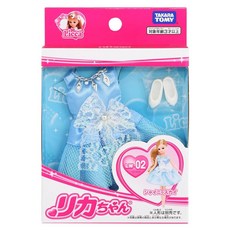 TAKARA TOMY Licca 莉卡娃娃 蕾絲蝴蝶結天空洋裝 LA19290, LW-02, 1個