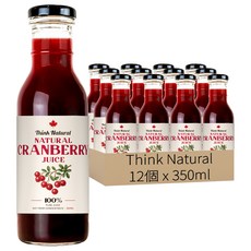 Think Natural 蔓越莓果汁, 12個, 350ml