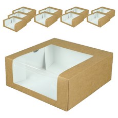 주식회사 천운패키지 KP 원터치 다용도창박스 정사각 2호, 크라프트, 10개