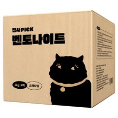 네네린도 집사픽 응고형 벤토나이트 고양이 모래, 5kg, 4개, 무향