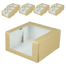 주식회사 천운패키지 KP 원터치 다용도창박스 정사각 3호, 크라프트, 10개