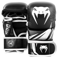 베넘 챌린저 3.0 스파링 MMA 글러브 양손착용 세트, 블랙 + 화이트, 1세트 블랙 + 화이트, 1세트