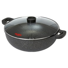O'lbia 電磁爐雙面大理石IH多功能炒鍋, 黑色, 1個, 40cm