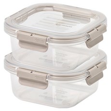 실리만 올웨이 트라이탄 밀폐용기 정사각, 2개, 920ml