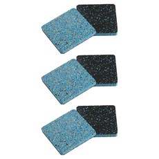 sportler 高級橡膠墊, 6個, 黑色 + 藍色