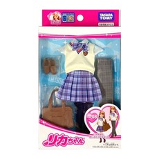 TAKARA TOMY Licca 莉卡娃娃 LW-08 莉卡青春制服服裝組 LA90318, 混和顏色, 1套